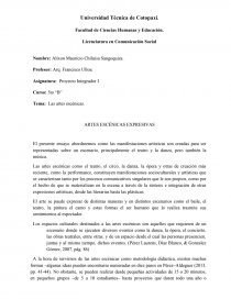 ARTES ESCÉNICAS EXPRESIVAS. Página 1