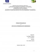 TEORIAS DE APRENDIZAJE ESTILOS DE APRENDIZAJES DE ENSEÑANZAS