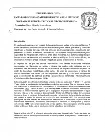 PROGRAMA DE BIOLOGÍA; PRATICA DE ELECROCARDIOGRAFÍA. Página 1