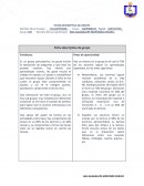 Ficha descriptiva de grupo. Fortalezas.Áreas de oportunidad