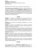 Derecho de petición reintegro