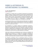 SOBRE LA AUTORIDAD, EL AUTORITARISMO Y EL MOBBING