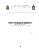 INFORME DE PASANTÍAS COMUNITARIAS REALIZADAS EN LOS CENTROS DE ATENCIÓN INTEGRAL DEL MUNICIPIO TUCUPITA, ESTADO DELTA AMACURO.