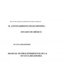 MANUAL DE PROCEDIMIENTOS DE LA OCTAVA REGIDURÍA. Página 1
