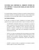 Factores que componen el ambiente interno de una empresa