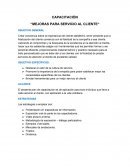 CAPACITACIÓN “MEJORAS PARA SERVICIO AL CLIENTE“