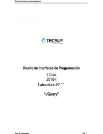 Diseño de Interfaces de Programación. Página 1