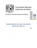 Determinación del calor de dilución del ácido sulfúrico
