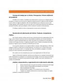 Presupuesto. Primera definición del problema