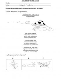 PRUEBA DE CONOCIMIENTOS ADQUIRIDOS 1°BÁSICO. Página 1