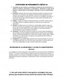 CUESTIONES DE PENSAMIENTO CRÍTICO #1