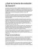 ¿Qué es la teoría de evolución de Darwin?