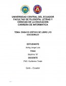TEMA: ENSAYO CRÍTICO DE LIBRO ¡YO COCODRILO!