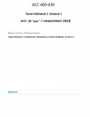 Tarea individual 1: Clasificación, Estimación y Control de Marian. S.A de C.V.