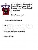 Ensayo: Ética empresarial.