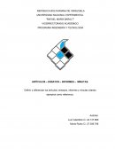 Los articulos, ensayos, informes y minutas