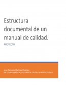 Estructura documental de un manual de calidad