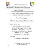 Objetivo: diseñar una herramienta que facilite la planificación de los espacios turísticos.