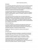 Tipos de reacciones químicas