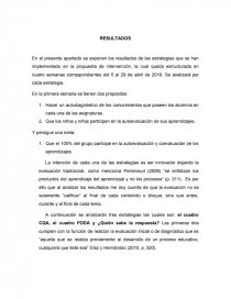 Estrategias que se han implementado en la propuesta de intervención. Página 1