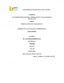 Modelos de desarrollo organización. Página 1