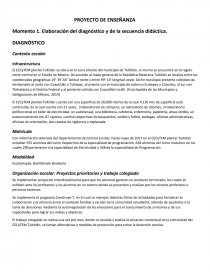 Proyecto de enseñanza. Página 1
