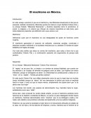El machismo en México tarea
