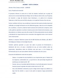 INFORME – VISITA A CHINCHA. Página 1