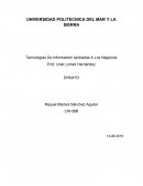 Tecnologías De Información Aplicadas A Los Negocios