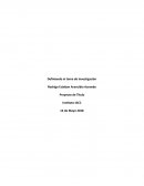 Definiendo el tema de Investigación Proyecto de Titulo