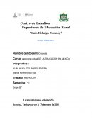 Curso: panorama actual DE LA EDUCACION EN MEXICO