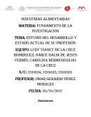 Tema: estudio del desarrollo y estado actual de su profesión