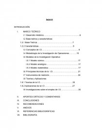 INVESTIGACIONES SOBRE EL EMPLEO DE LA I.O.. Página 1