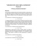 Laboratorio del cuerpo rígido y oscilaciones Practica #1