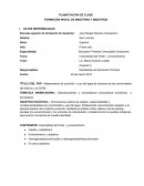 PLANIFICACIÓN DE CLASE FORMACIÓN INICIAL DE MAESTRAS Y MAESTROS