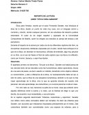 REPORTE DE LECTURA LIBRO “ETICA PARA AMADOR”