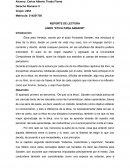 REPORTE DE LECTURA LIBRO “ETICA PARA AMADOR”