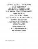 DESARROLLO DEL ADOLESCENTE I