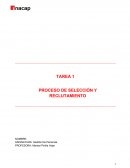 PROCESO DE SELECCIÓN Y RECLUTAMIENTO TAREA