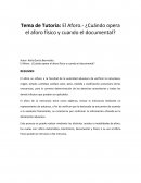 Tema de Tutoría: El Aforo.- ¿Cuándo opera el aforo físico y cuando el documental?