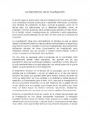 La importancia de la investigación