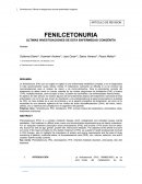 FENILCETONURIA ULTIMAS INVESTIGACIONES DE ESTA ENFERMEDAD CONGÉNITA