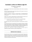 Sociedad y cultura en México siglo XX