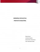 MEMORIA EXPLICATIVA PROYECTO INDUSTRIA