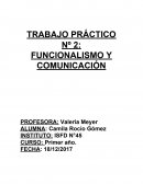 TRABAJO PRÁCTICO Nº 2: FUNCIONALISMO Y COMUNICACIÓN