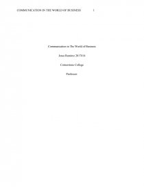 Communication in The World of Business. Página 1