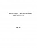 Importancia de erradicar la corrupción en el sector público para el desarrollo del Perú