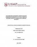 FACTORES RELACIONADOS A MORTALIDAD EN HEMORRAGIA DIGESTIVA ALTA EN EL HOSPITAL NACIONAL HIPÓLITO UNANUE EN EL PERIODO 2012-2016