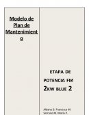 Modelo de Plan de Mantenimiento
