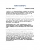 Violencia Infantil. El maltrato a un niño